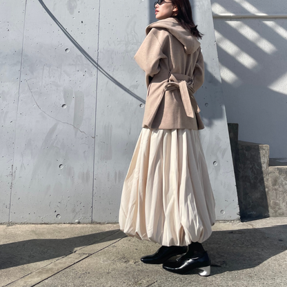 Chic Cozy Hooded Wrap Coat