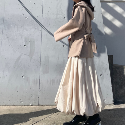 Chic Cozy Hooded Wrap Coat