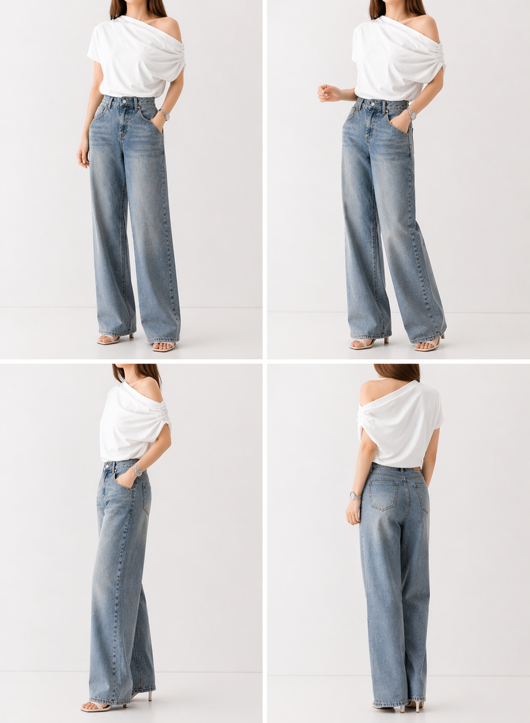 Draped One-Shoulder Top