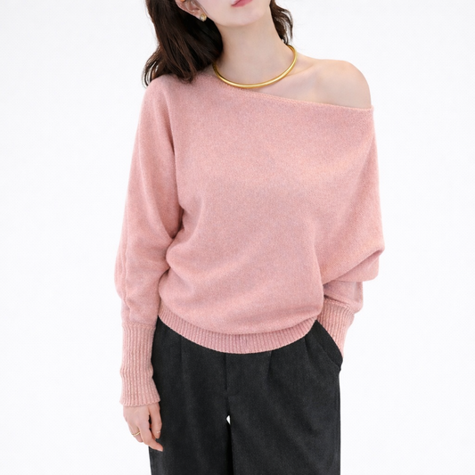 Spring Soft Off-Shoulder Knit