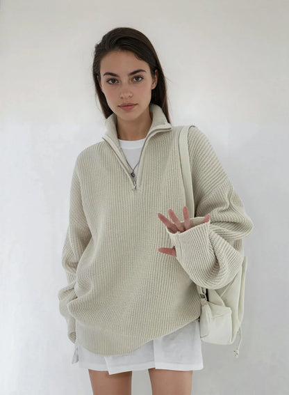 Half Zip Luxe Knit Pullover