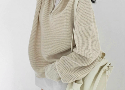 Half Zip Luxe Knit Pullover
