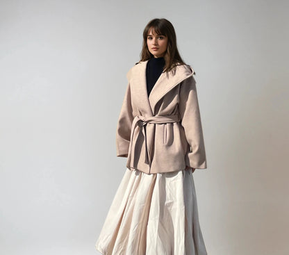 Chic Cozy Hooded Wrap Coat