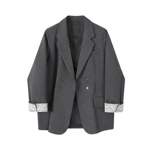 Lace Cuff Double Jacket – 2WAY Detail
