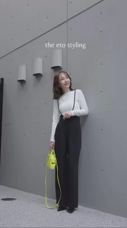 【Classy Form Suspender Pants】